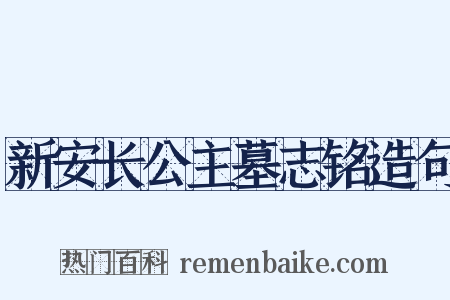新安长公主墓志铭造句是什么意思的图片